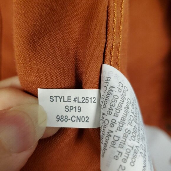 Madewell Womens Utility Jacket XS Burnt Orange Full Zip Lightweight Pockets - Picture 12 of 15